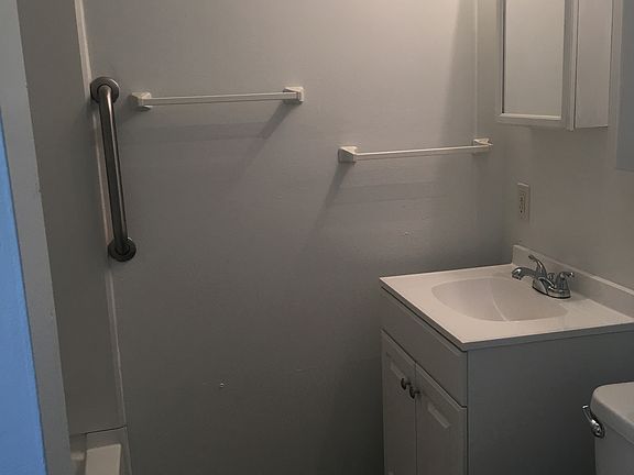 Bathroom with new flooring
