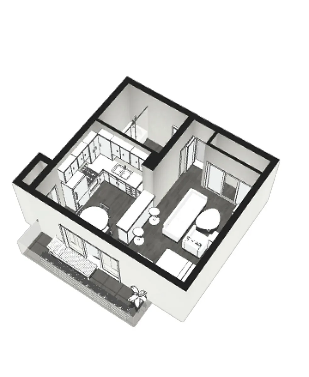 Floor plan Small Studio