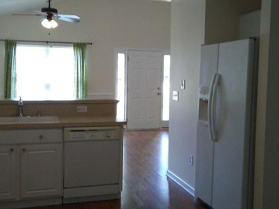 kitchen facing living area counter