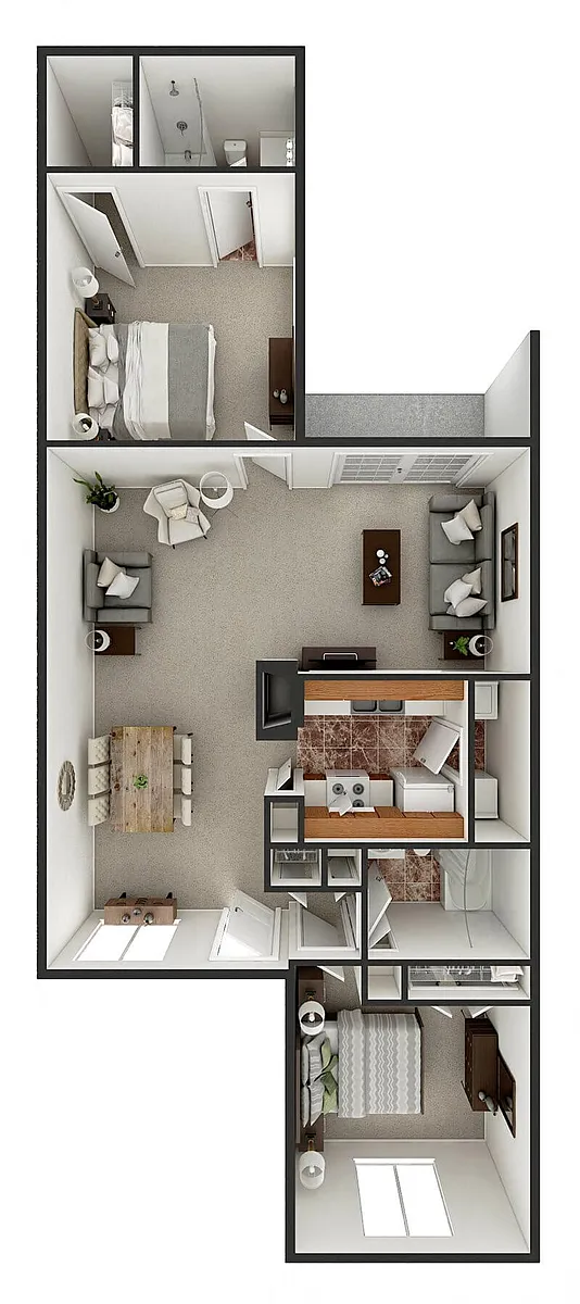 Floor plan 2 Bedroom Flat