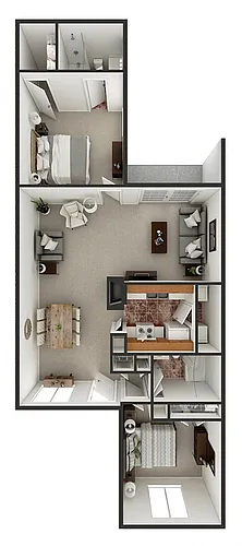 Floor plan 2 Bedroom Flat
