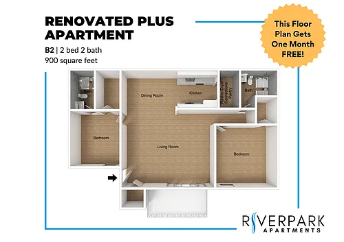 Floor plan B2 Renovated Plus