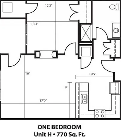 One Bedroom H One Bedroom H