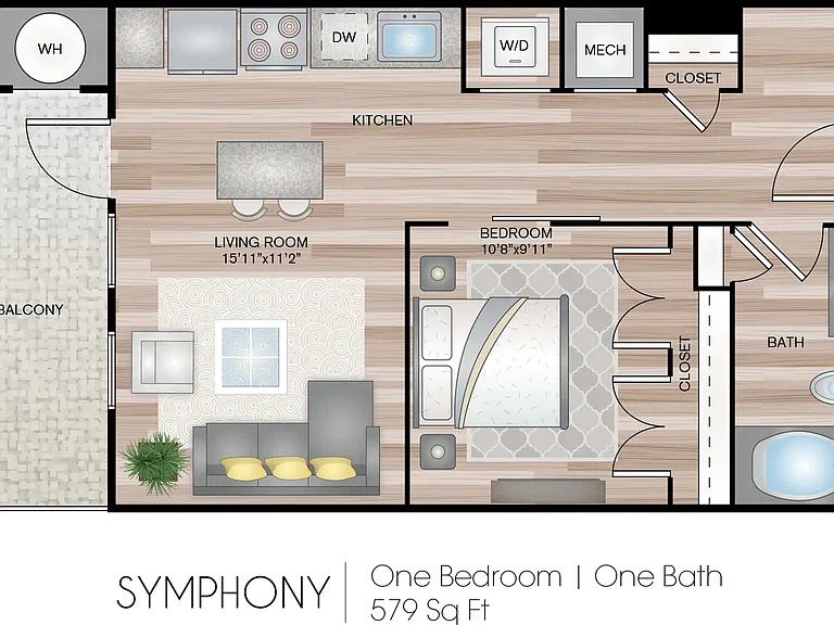 Symphony (Balcony in select units) Symphony (Balcony in select units)