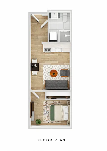 Floor plan One Bedroom H