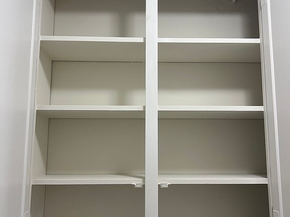Cabinets above the kitchen sink