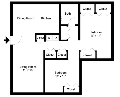 Floor plan 2 Bedroom