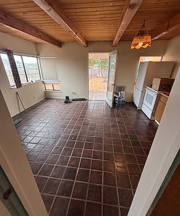 View of Kitchen and Living Room