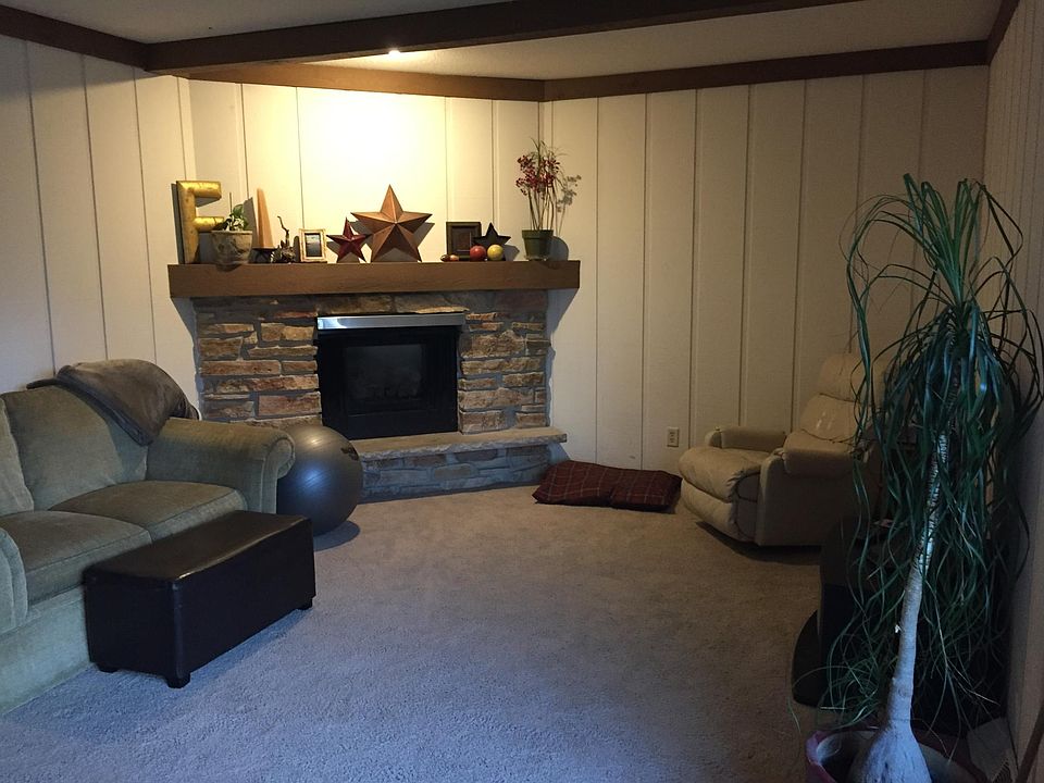 Gas fireplace in living room