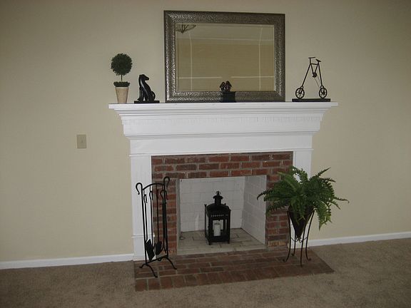 Fireplace in Den