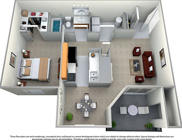 1x1 at 800sqft *Fireplace and finishes are available in select units. 1x1 at 800sqft *Fireplace and finishes are available in select units.
