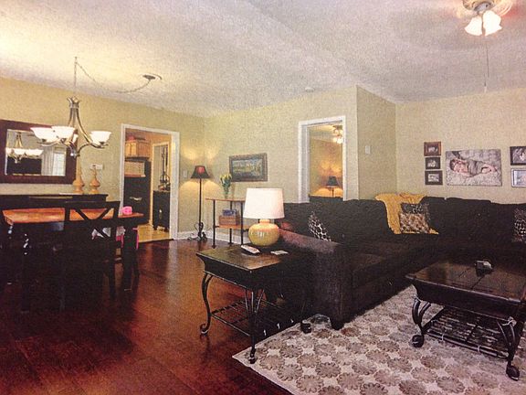 Open concept living and dining.