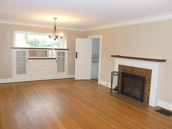 Wood burning fireplace and built-ins