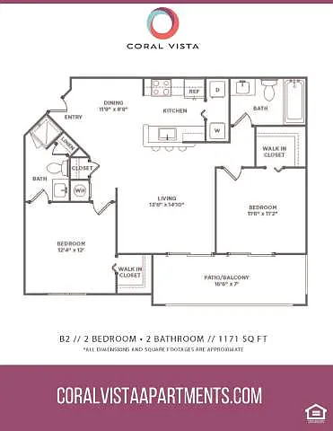 Floor plan 2 bed/2 bath