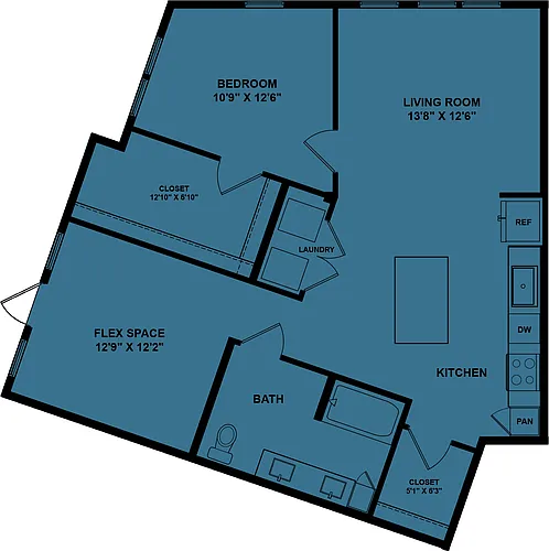 Floor plan B3 Accessible 120%