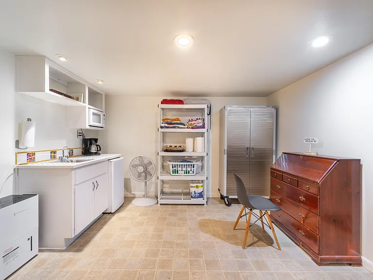 Downstairs work/play area