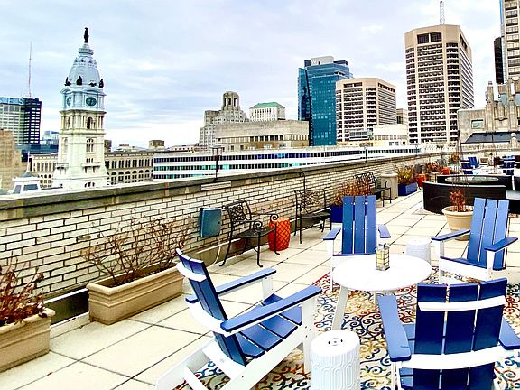 Roof deck at The Phoenix
Overlooking Love Park/ City Hall