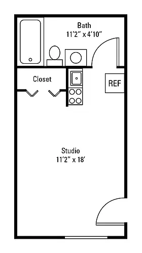 Floor plan 0x1S1BL
