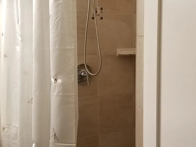 Clean Shower. Curved Rod. Shower Wand.