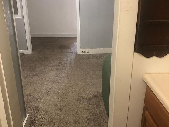 View from kitchen into living room