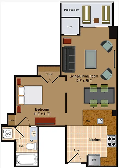 Floor plan Studio - S1