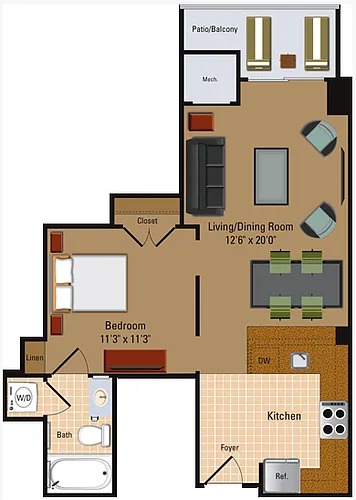 Floor plan Studio - S1