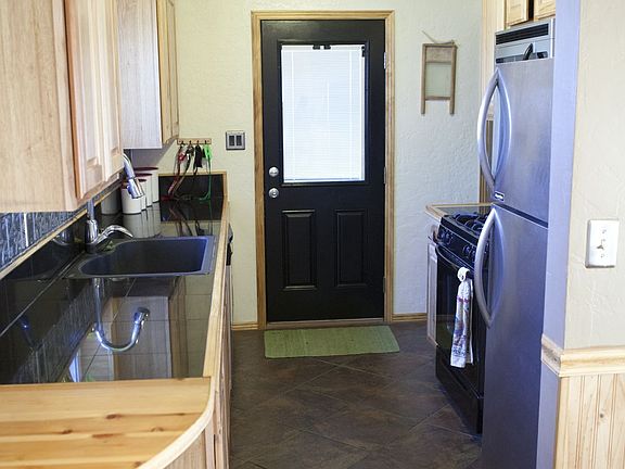 Door for access to back porc