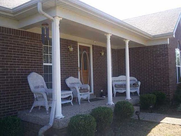 Cozy front porch with that out in the country feel