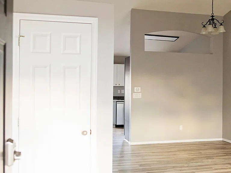 Front entryway with coat closet