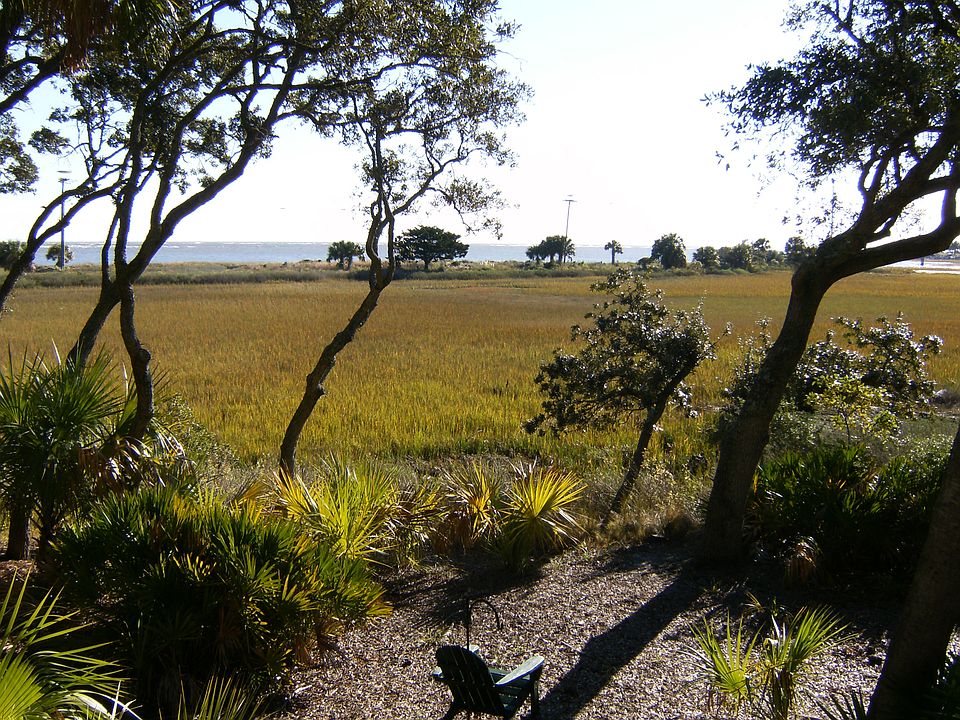 Marsh and ocean view from re