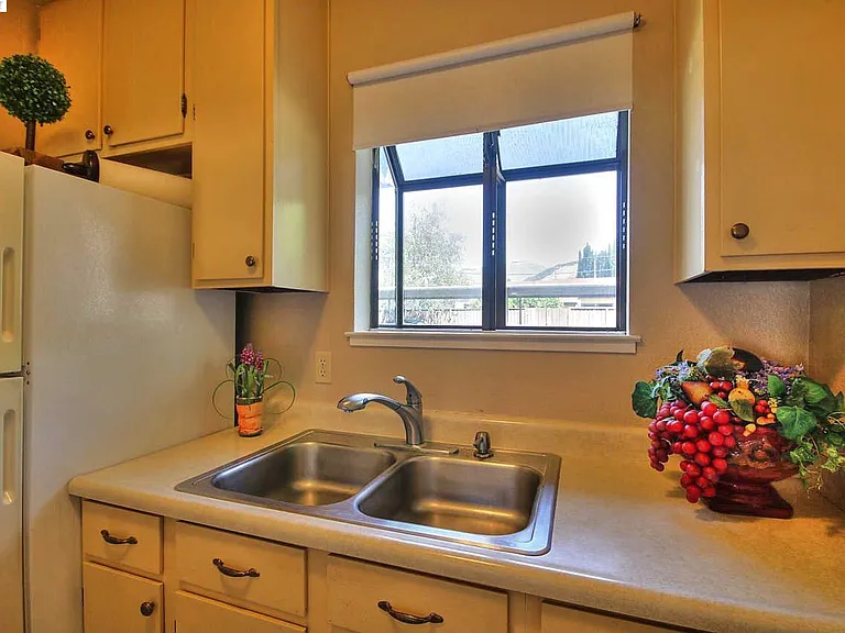 Sink with Bay window.