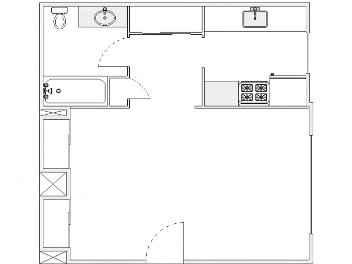 Floor plan Studio: Type B