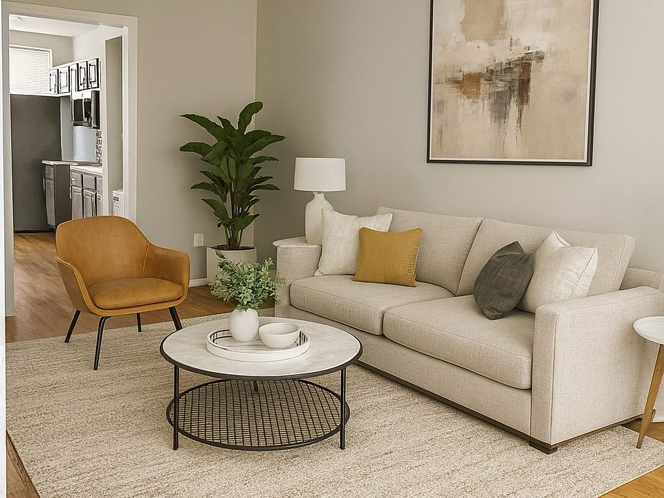 Living room staged