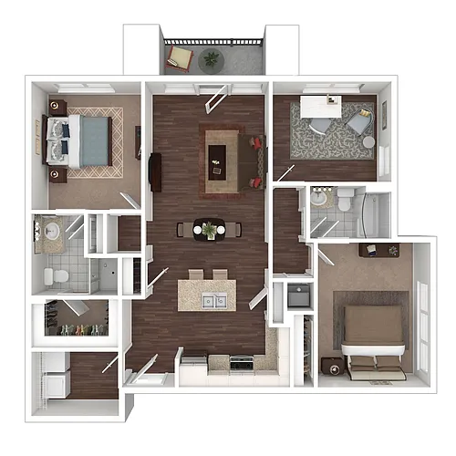 Floor plan 2 Bedroom Traditions Premier Den