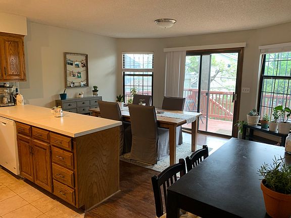 Kitchen looking out to patio
