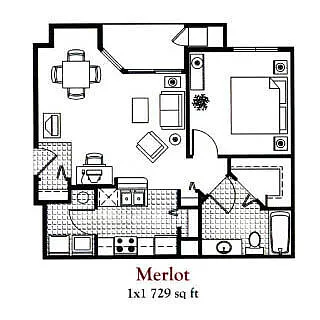 Floor plan 1x1 MED Standard