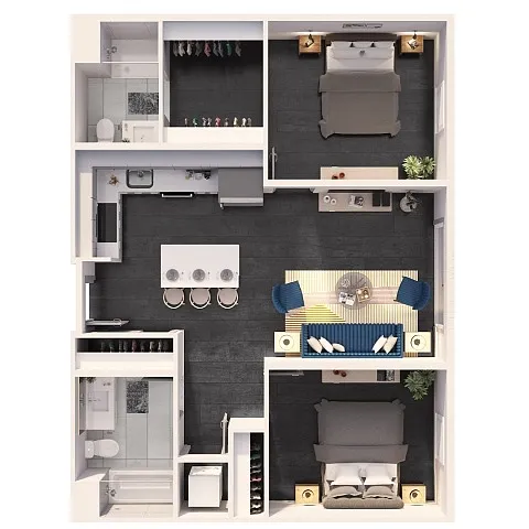 Floor plan 2 Bedroom Silver