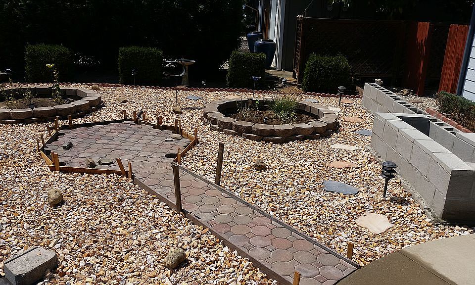 Rockscape front yard