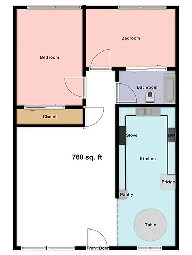 Floor plan 2 Bedroom