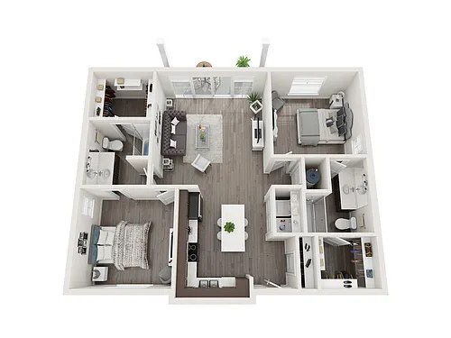 Floor plan 2 Bed/2 Bath