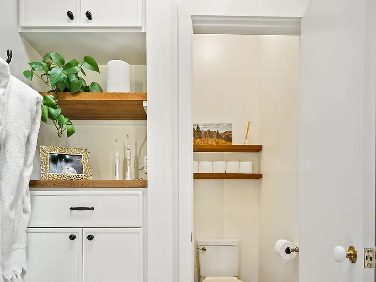 Storage cabinets and water closet