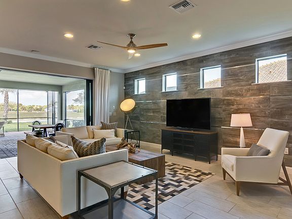 Open Gathering Room with zero corner sliding glass doors