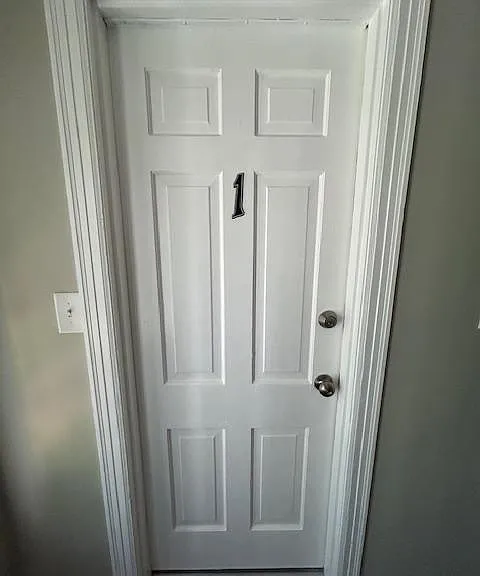 Apartment # 1 front door