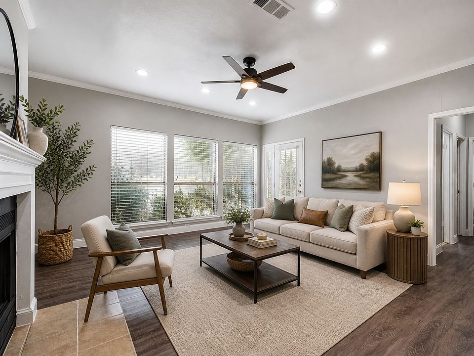 Virtually staged living room