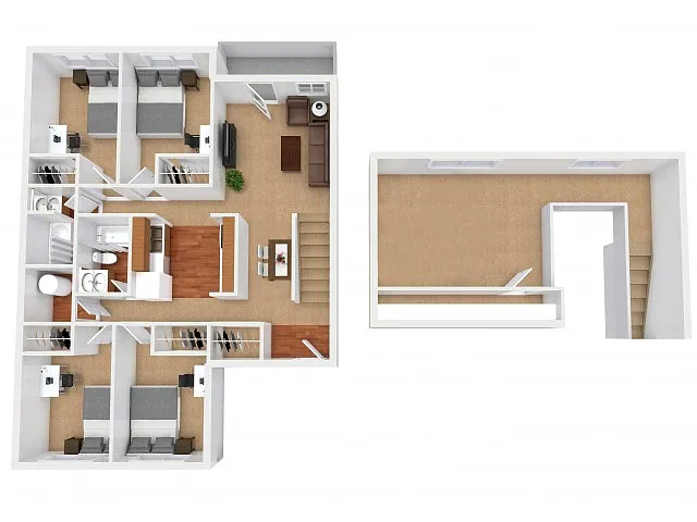 Floor plan 4Loft/2Bath