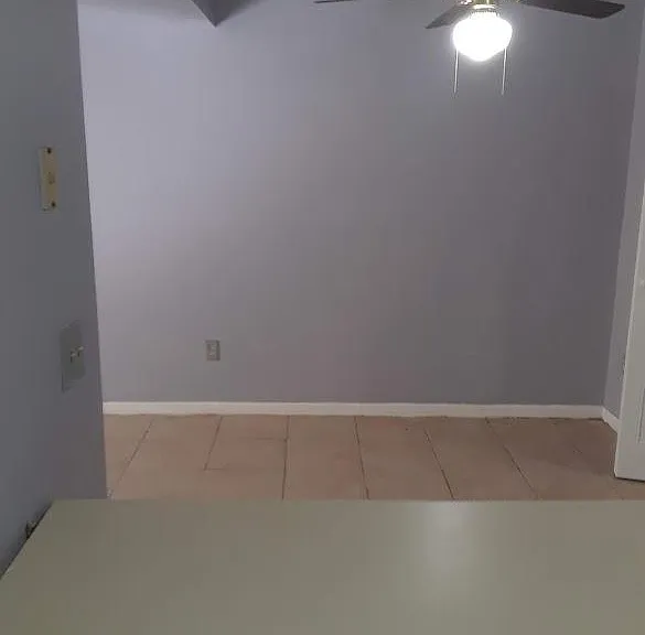 Dining area across island