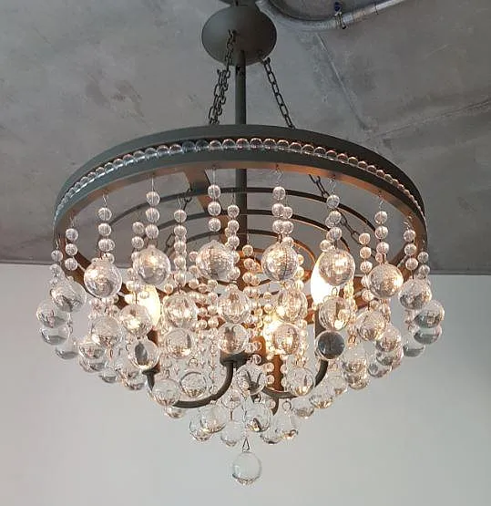 Bedroom crystal chandelier