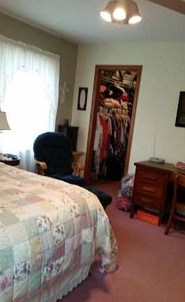 Master bedroom with walk-in closet