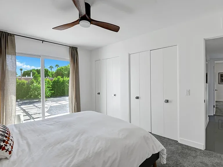 Bedroom #3 with private patio entrance /closet