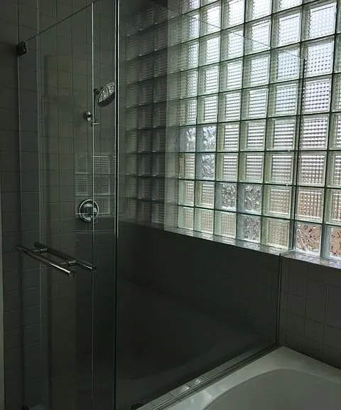 glass shower doors/master bath